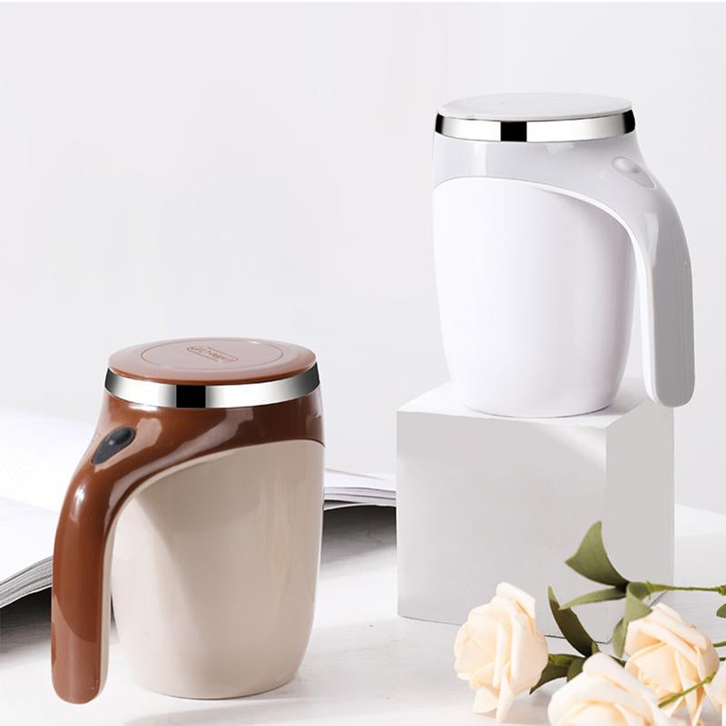 Automatic Magnetic Stirring Coffee Mug, Electric Stainless Steel Self Mixing Coffee Tumbler, Rotating Home Kitchen Office Travel Mixing Cup,Christmas Gift Ideas