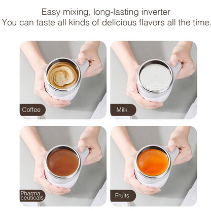 Automatic Magnetic Stirring Coffee Mug, Electric Stainless Steel Self Mixing Coffee Tumbler, Rotating Home Kitchen Office Travel Mixing Cup,Christmas Gift Ideas