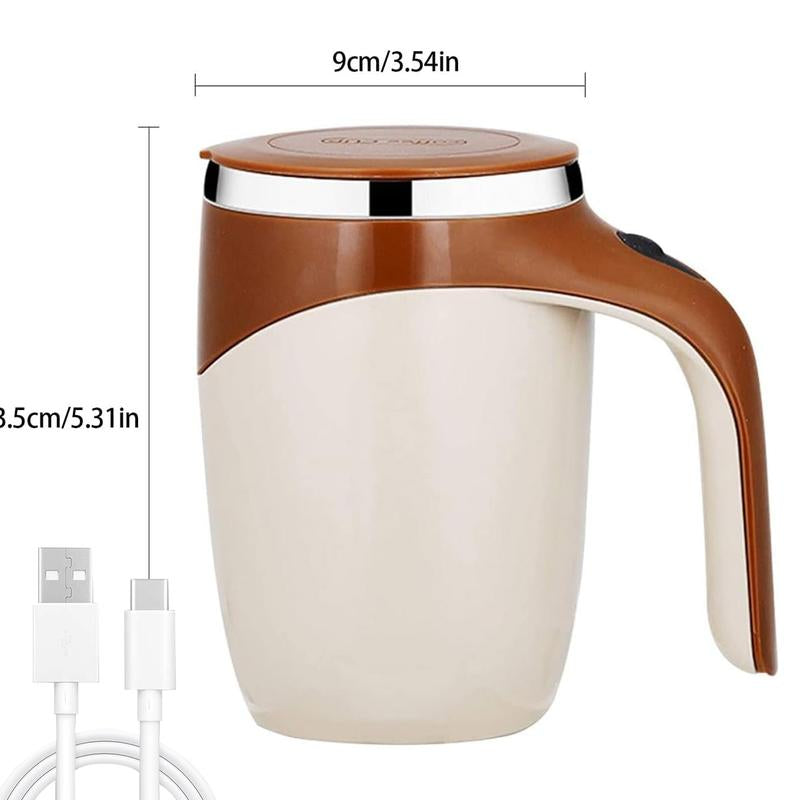 Automatic Magnetic Stirring Coffee Mug, Electric Stainless Steel Self Mixing Coffee Tumbler, Rotating Home Kitchen Office Travel Mixing Cup,Christmas Gift Ideas