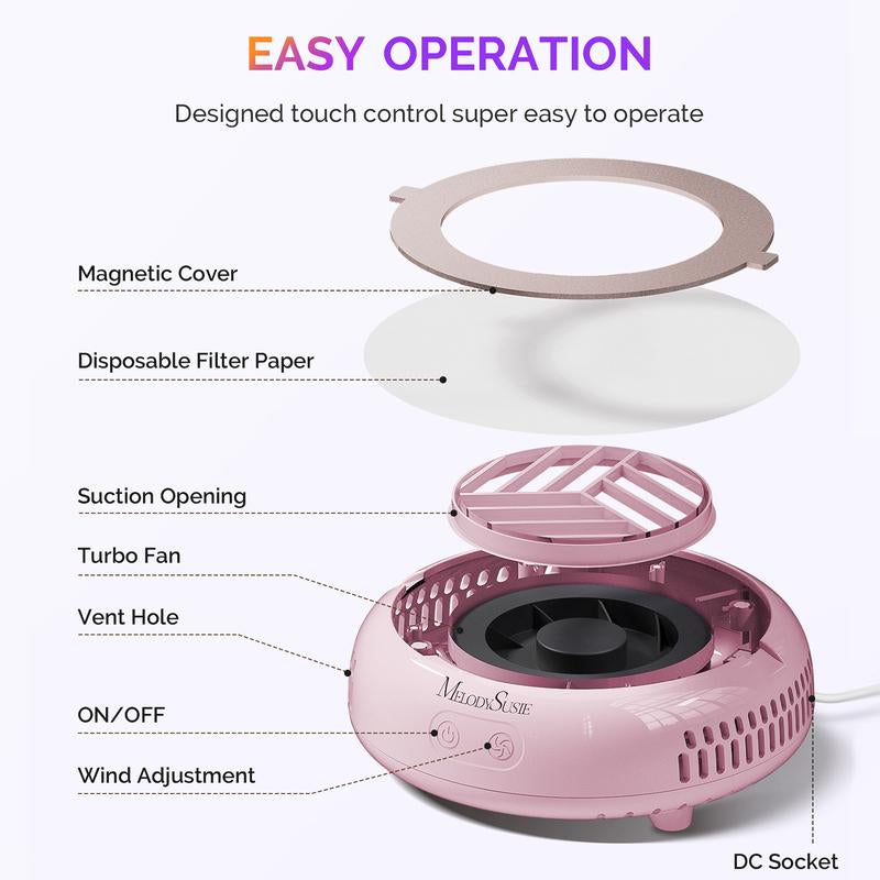 Melodysusie Hproa Mini Dust Collector for Beginners Home Salon, Compact & Portable Ideal for Salon Use, Christmas Gift